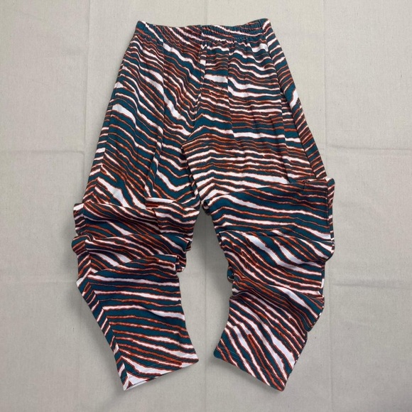 Vintage 90s Zubaz Miami Dolphins zebra print pants - Picture 2 of 6